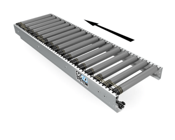 SOCO Coupled section for driven pastic roller conveyors - drive in the left side