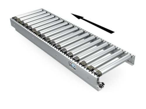 SOCO Coupled section for steel driven roller conveyors - drive in the left side