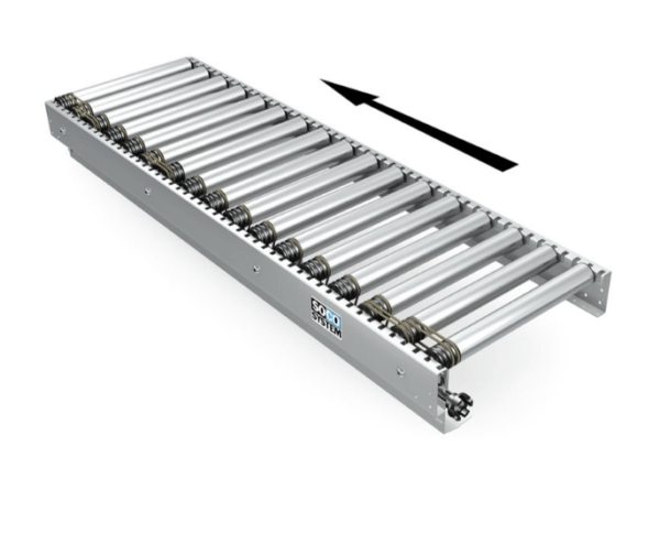 SOCO Coupled section for steel driven roller conveyors - drive in the left side