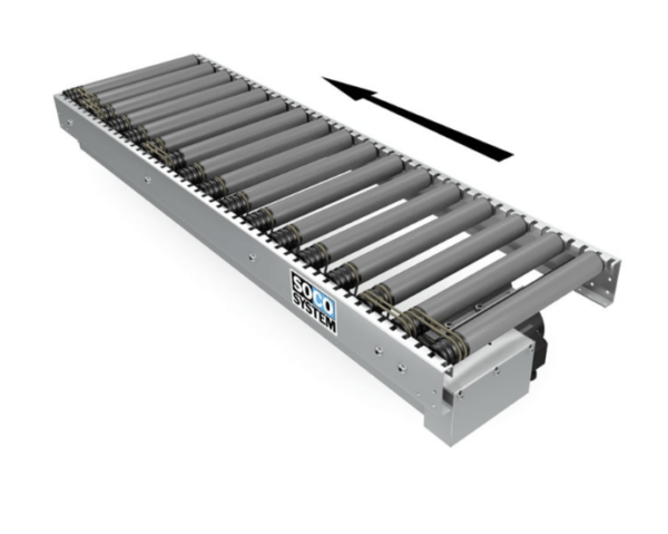 SOCO Drive section for driven plastic roller conveyors - drive in the left side