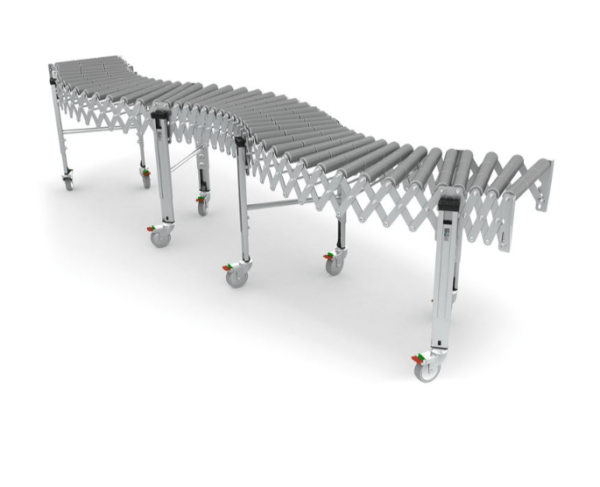 SOCO Flexi conveyors with 3-parted Ø 48 plastic rollers