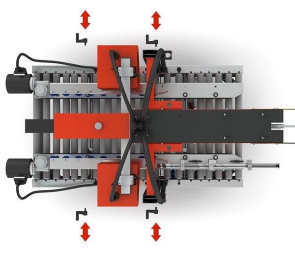 The machine can be adjusted from both sides.