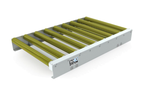 SOCO Coupled sections for driven pallet roller conveyors