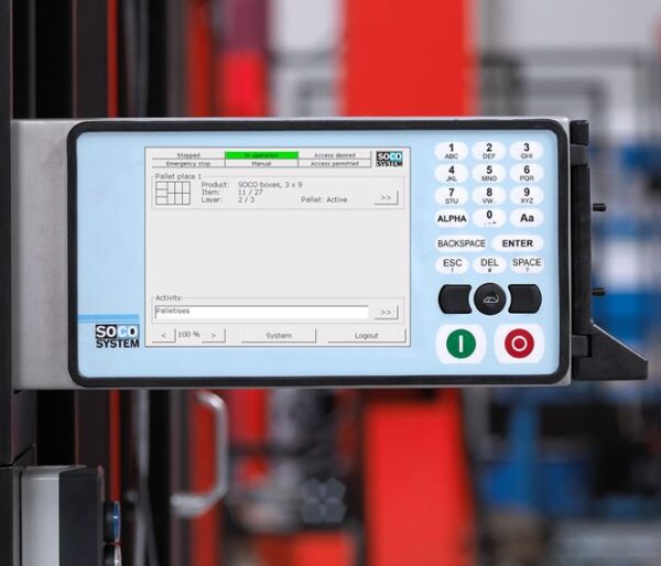 The palletising robot is extremely easy to operate and reconfigure for different pallet patterns. The software is Windows-based, and the IPC can be used to control any peripheral equipment, such as pallet conveyors, pallet magazines, AMR, AGV etc.