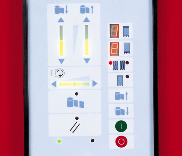 The pallet stretch wrapper is easy to operate and is easily set to achieve optimum pallet load wrapping. Current number of completed wraps is displayed on the control panel.