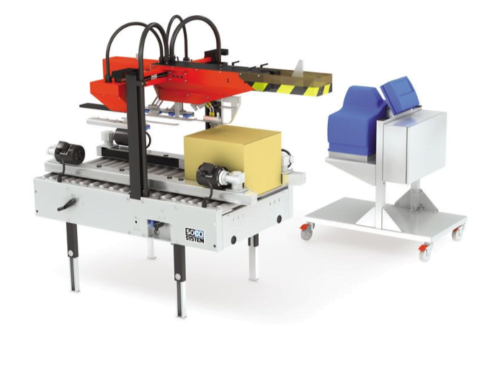 SOCO HM-4200 case sealer with automatic flap folding