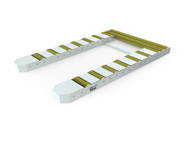 SOCO Non-driven 2-part pallet roller conveyors with cover plates