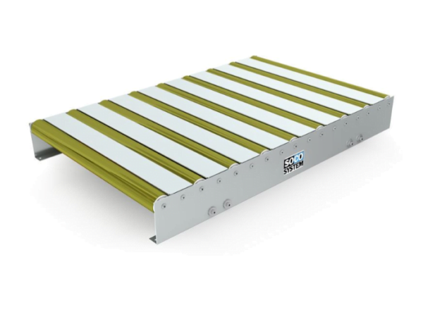 SOCO Non-driven pallet roller conveyors with cover plates