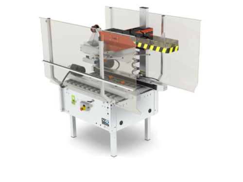 SOCO T-400 case sealer with automatic flap closure