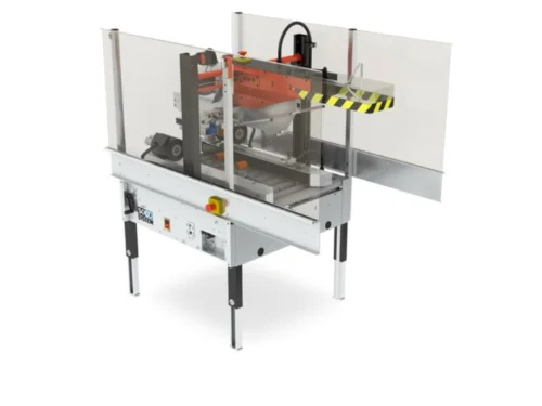 SOCO T-4000 case sealer with automatic flap folding